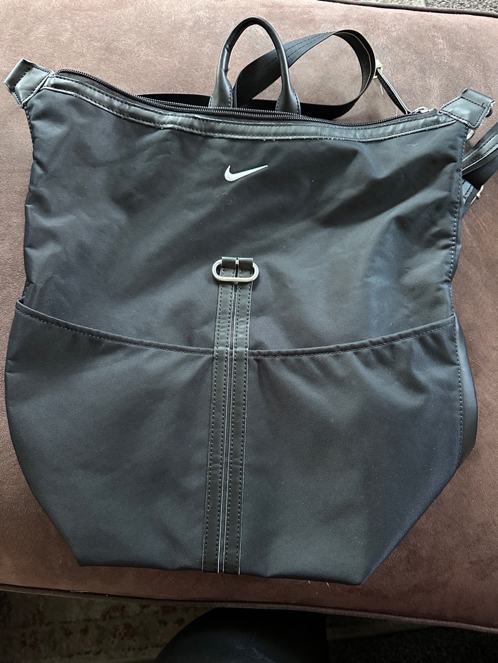 Nike sports Convertible Backpack Or Diaper Bag black 25L Waterproof VTG gorpcore